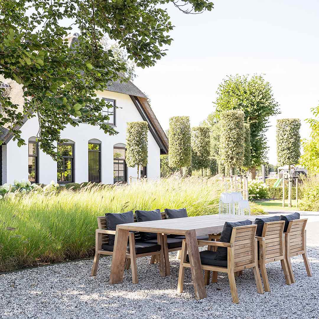 Tuinset Italië - Teakhout met 6 stoelen