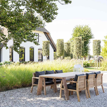 Tuinset Italië - Teakhout met 6 stoelen